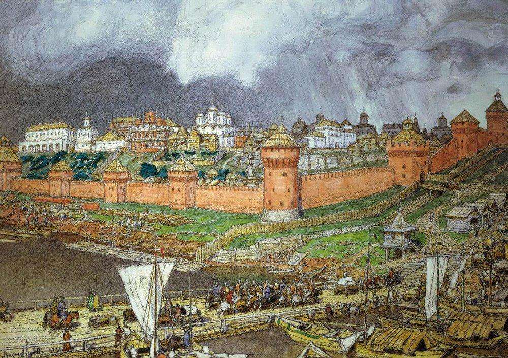 Московский Кремль при Иване Калите (А.Васнецов)