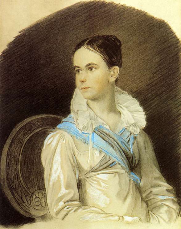 Портрет Н.В.Кочубей (1813 г.) Бумага, карандаш, акварель