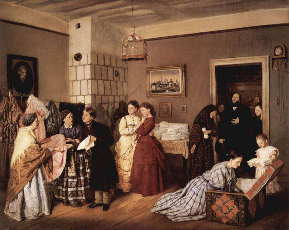 Прием приданого в купеческой семье по росписи (1870)