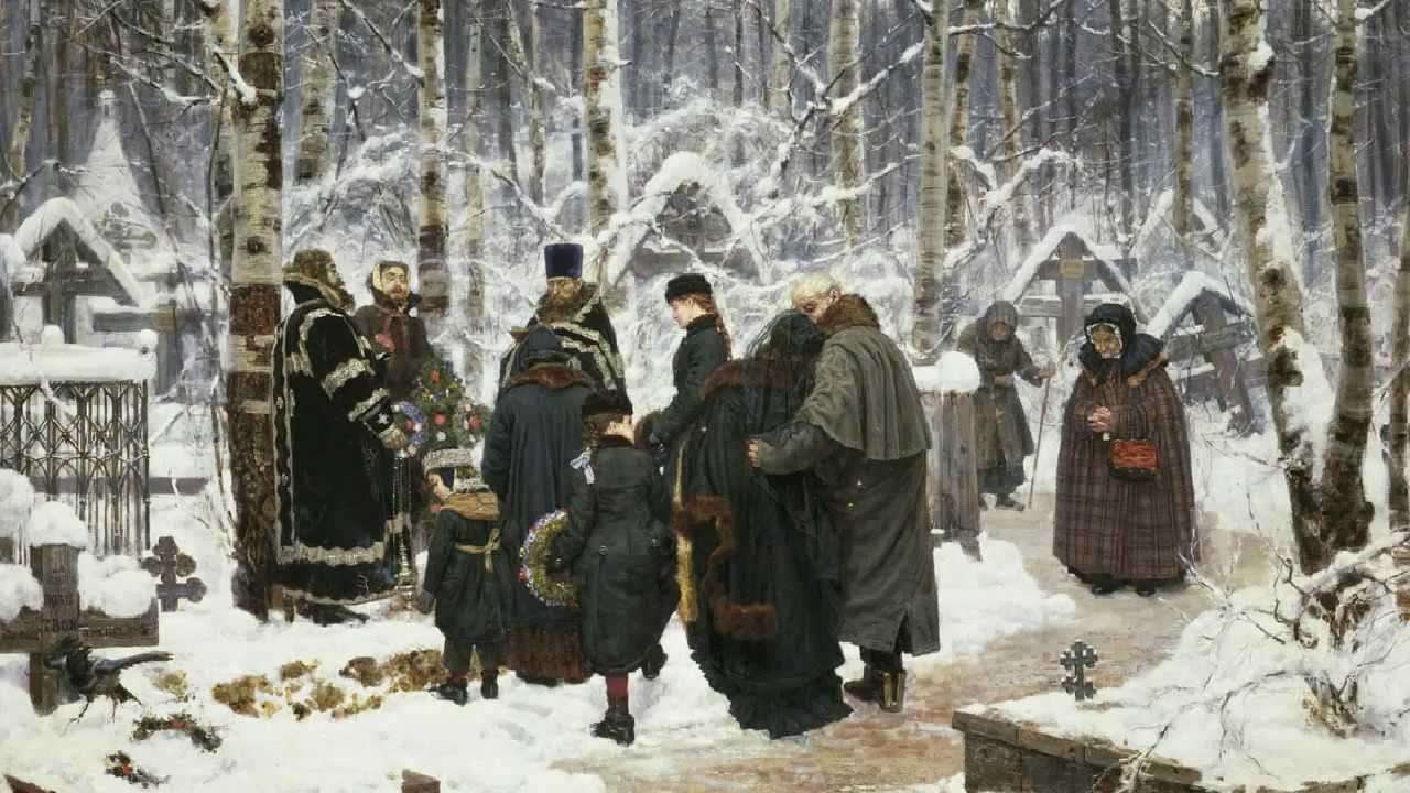 Панихида в 9-й день на кладбище