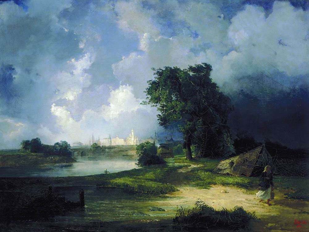 Вид на Кремль в ненастную погоду (1851)