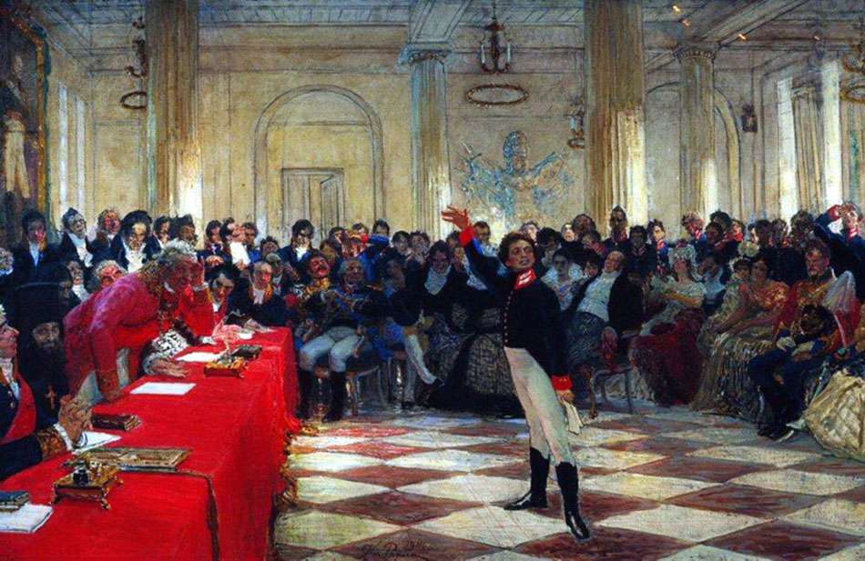А.С. Пушкин на акте в лицее 8 января 1815 года