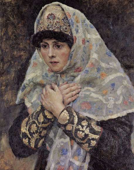 Образ боярышни (фрагмент картины "Боярыня Морозова" (1887))
