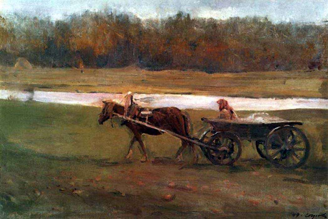 Баба в телеге (1896)