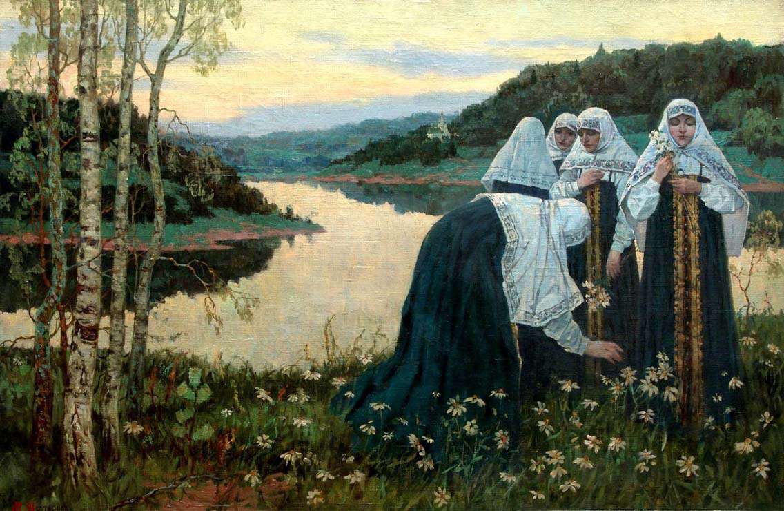 Послушницы на берегу реки (1920-е)