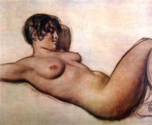 Лежащая натурщица (1915)