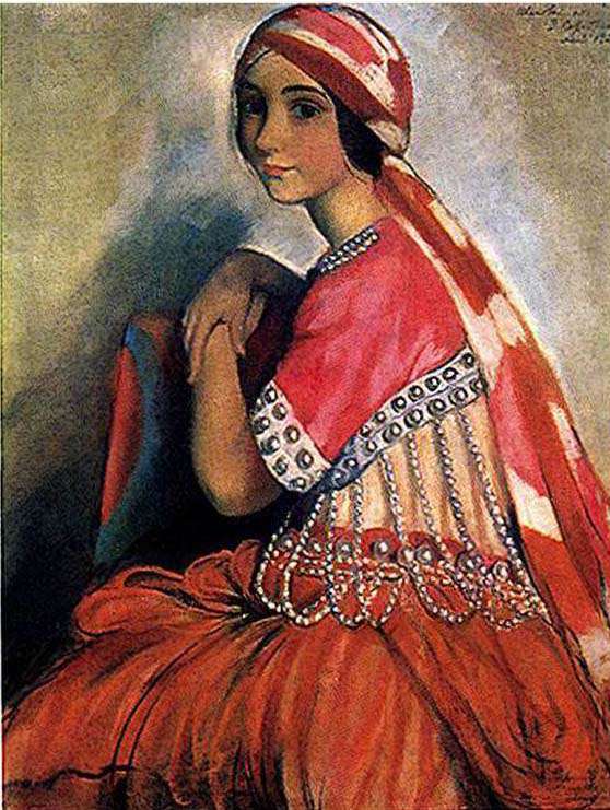 Портрет балерины Л.А.Ивановой. (1922)
