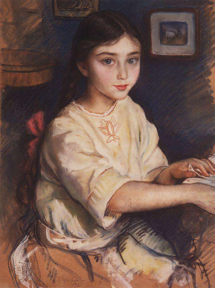 Портрет О. И. Рыбаковой в детстве (1923)