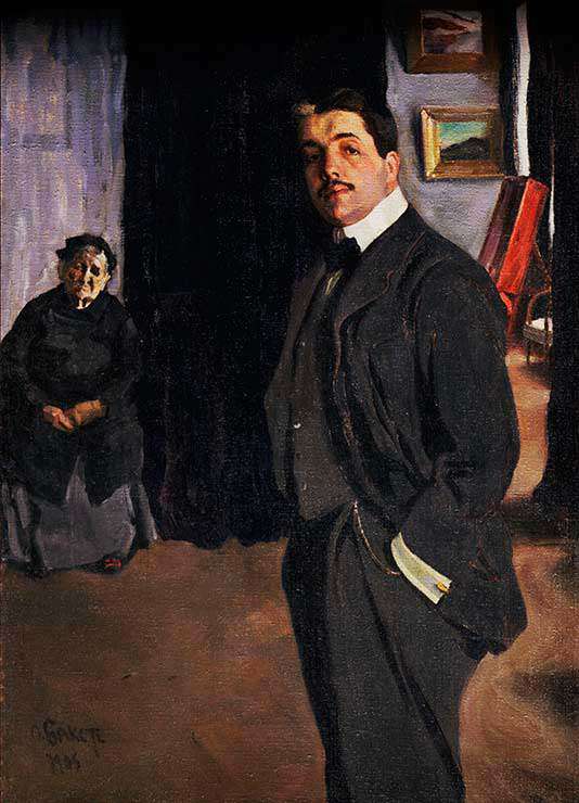 Портрет С. Дягилева с няней (1906)