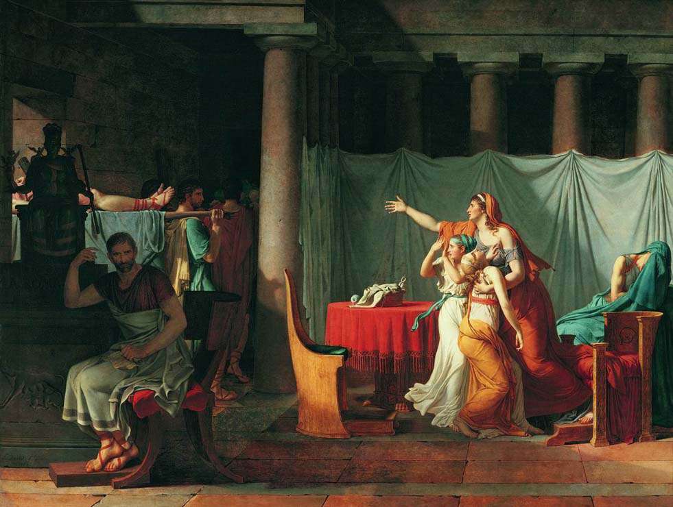 Ликторы приносят Бруту тела его казненных сыновей (1789)
