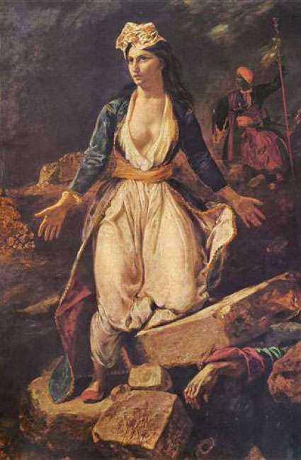 Греция на развалинах Миссолунги (1827)