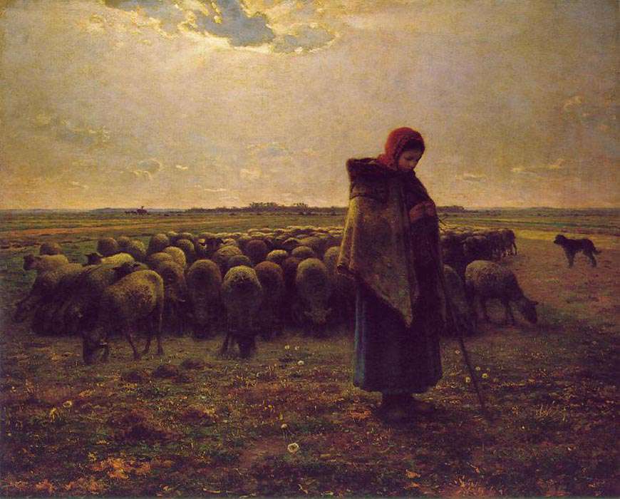 Пастушка со своим стадом (1863)