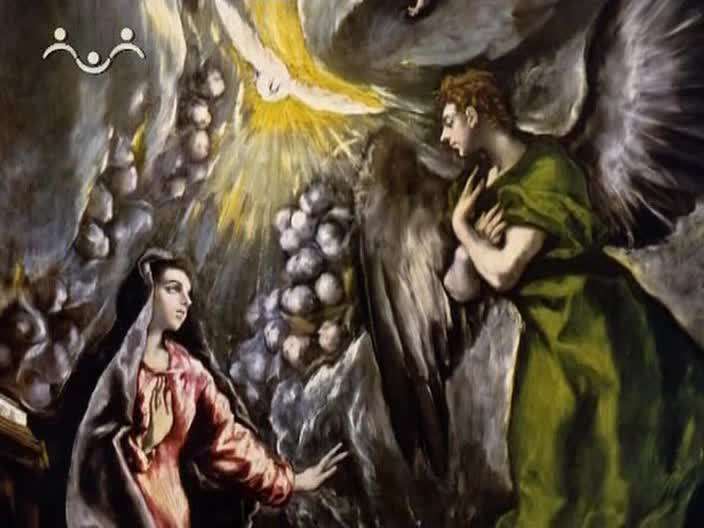 Фрагмент картины.Благовещение (1600)