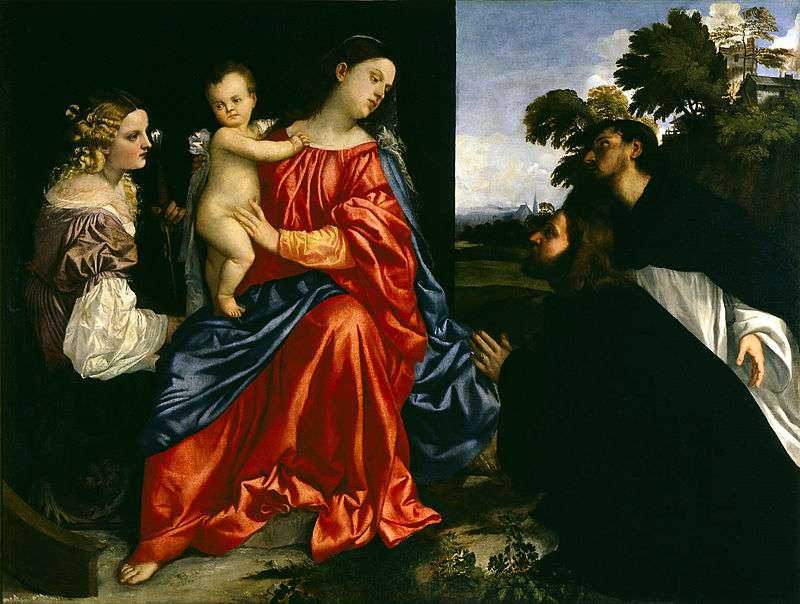 Мадонна с младенцем и св.Катариной, св. Домиником и св. Докором (1514)