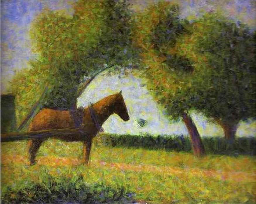 Лошадь в упряжке (1883)