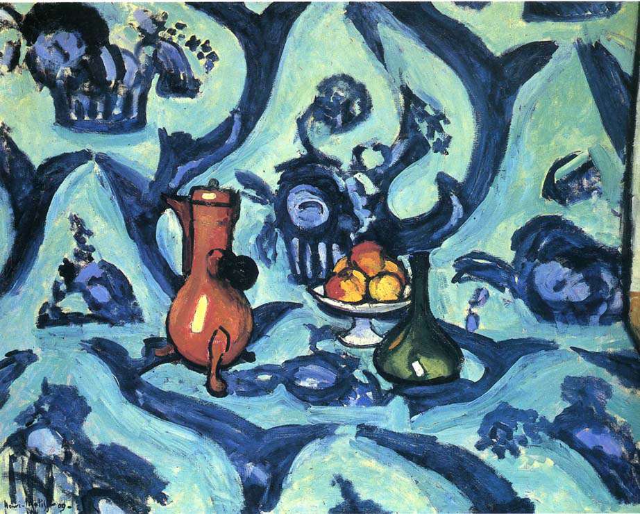 Натюрморт с голубой скатертью (1906)