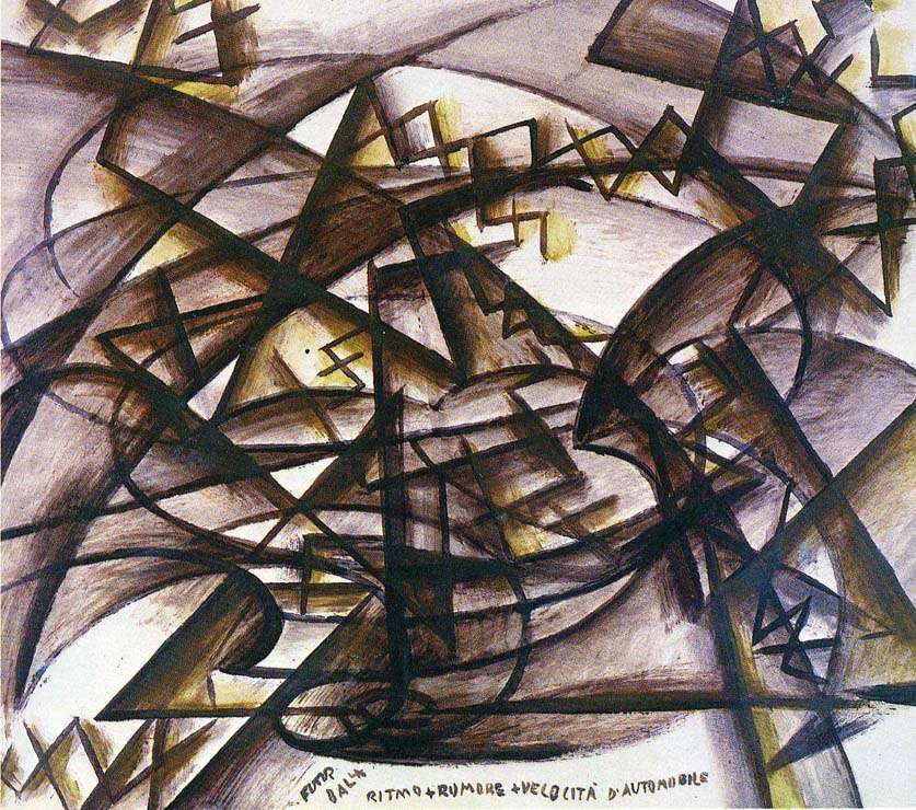 Форма и шум.Мотоциклист (1913)